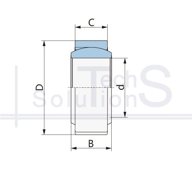 Promieniowe sferyczne łożysko ślizgowe GE 12 ES CT 12×22×10 mm