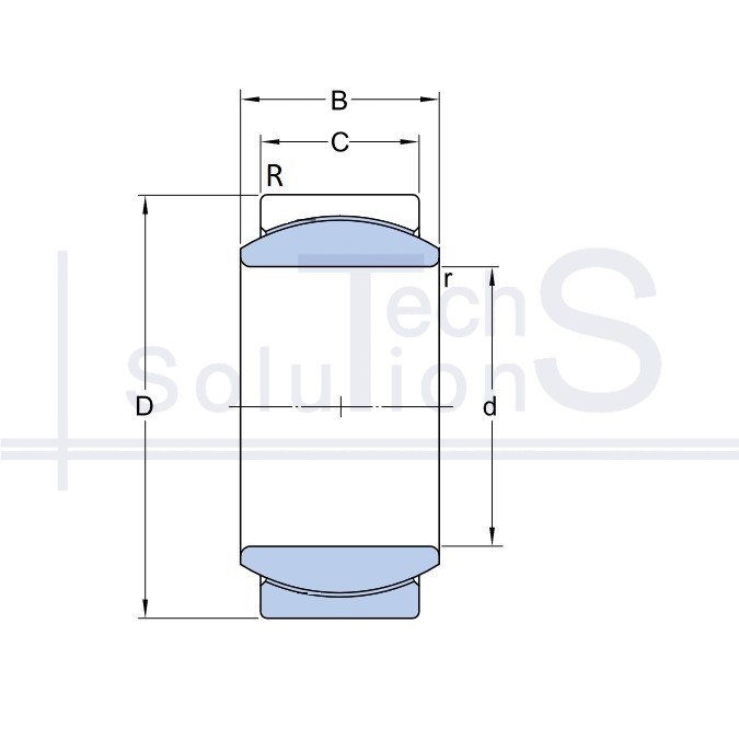 Promieniowe sferyczne łożysko ślizgowe GE 4 C SKF 4×12×5 mm