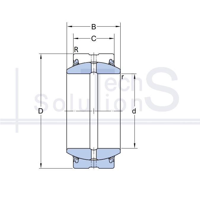 Promieniowe sferyczne łożysko ślizgowe GE 50 ES 2RS SKF 50×75×35 mm
