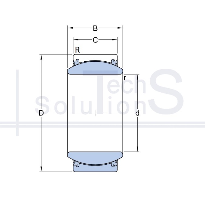 Promieniowe sferyczne łożysko ślizgowe GE 50 TXE 2LS SKF 50×75×35 mm