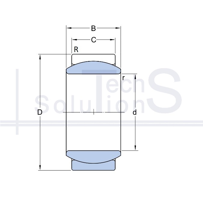 Radial spherical plain bearing GE 8 E SKF 8×16×8 mm