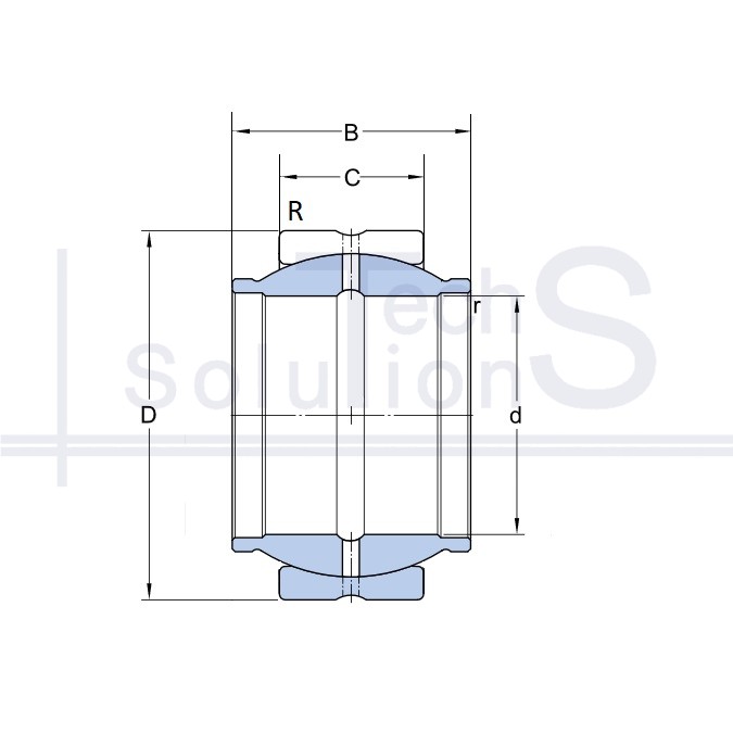 Promieniowe sferyczne łożysko ślizgowe GEG 20 ES SKF 20×35×20 mm