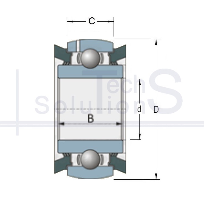 Housed bearing GW 209 PPB13 NTE 45.24×85×36.53 mm