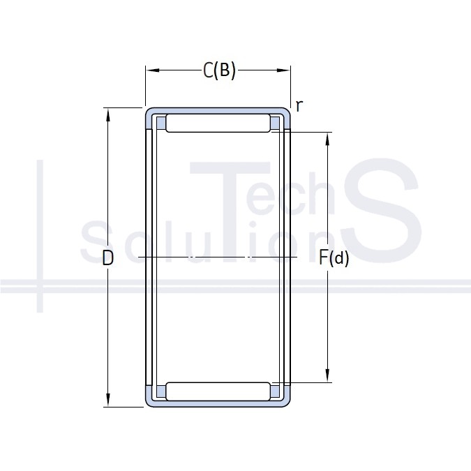 Needle radial bearing HK 5020 SKF 50×58×20 mm