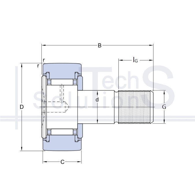 Rolka nośna KRV 19 PPA SKF 8×19×32 mm