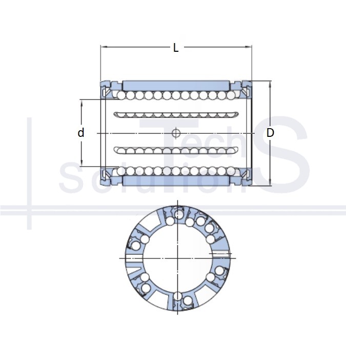 Łożysko liniowe LBCR 30 D-2LS SKF