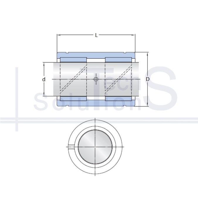 Linear plain bearing LPAR 40 SKF