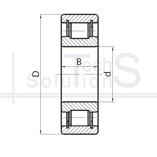 Cylindrical Roller Radial Bearing NCL306V CT 30×62×19 mm