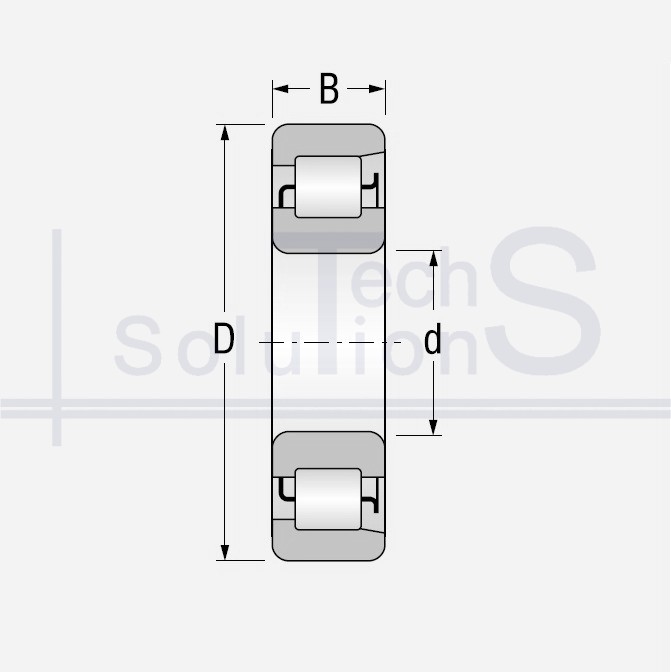 Łożysko walcowe poprzeczne NF212E CT 60×110×22 mm