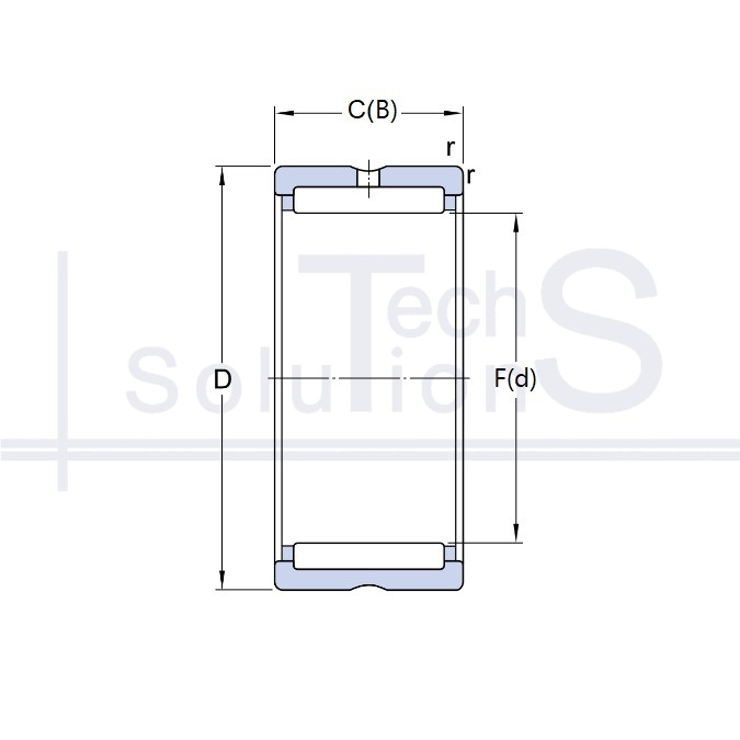 Łożysko igiełkowe poprzeczne NK 40/20 TN SKF 40×50×20 mm