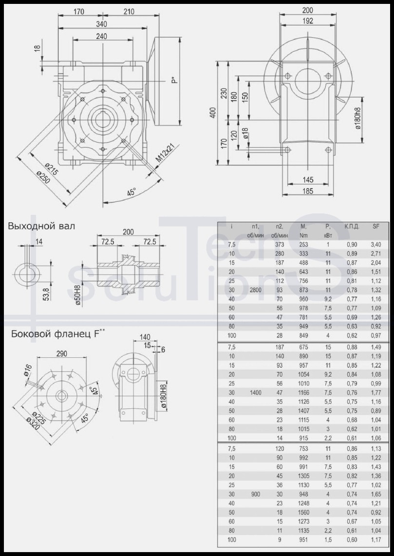 Przekładnia ślimakowa NMRV 150 30 IEC160B5 CT-DRIVE i=30