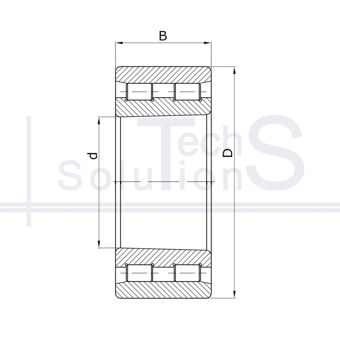 Łożysko walcowe poprzeczne NN3012K CT 60×95×26 mm