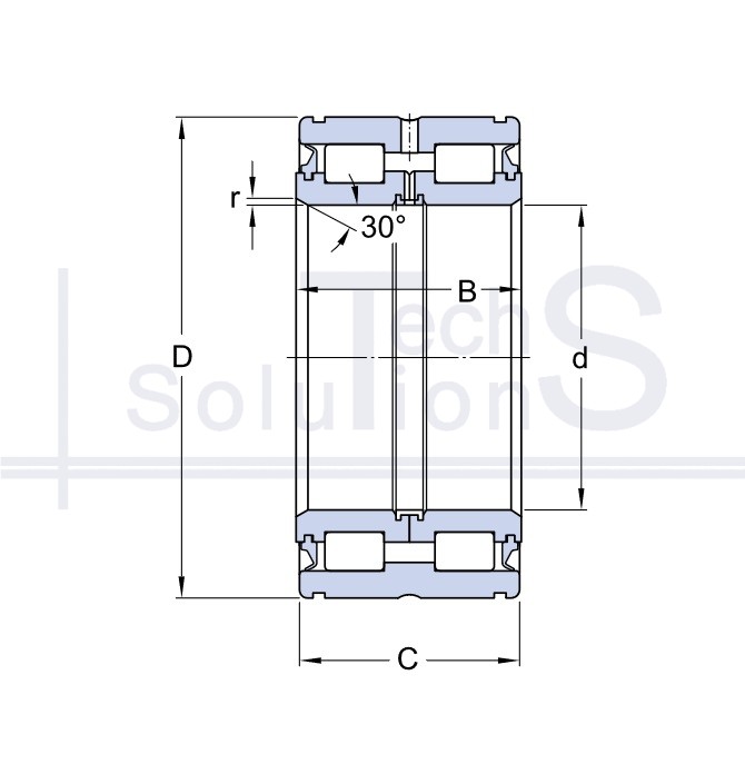 Łożysko walcowe poprzeczne NNF 5009 ADB 2LSV SKF 45×75×40 mm