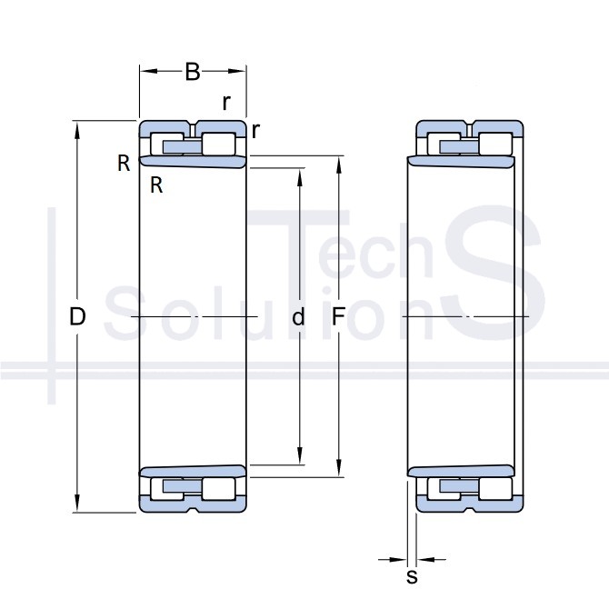 Łożysko walcowe poprzeczne NNU 4936 BK/SPW33 SKF 180×250×69 mm