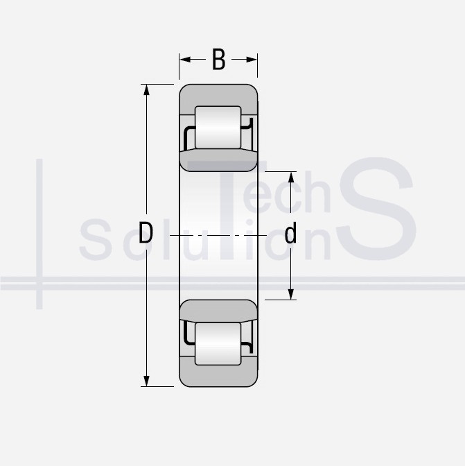 Łożysko walcowe poprzeczne NU206 CT 30×62×16 mm