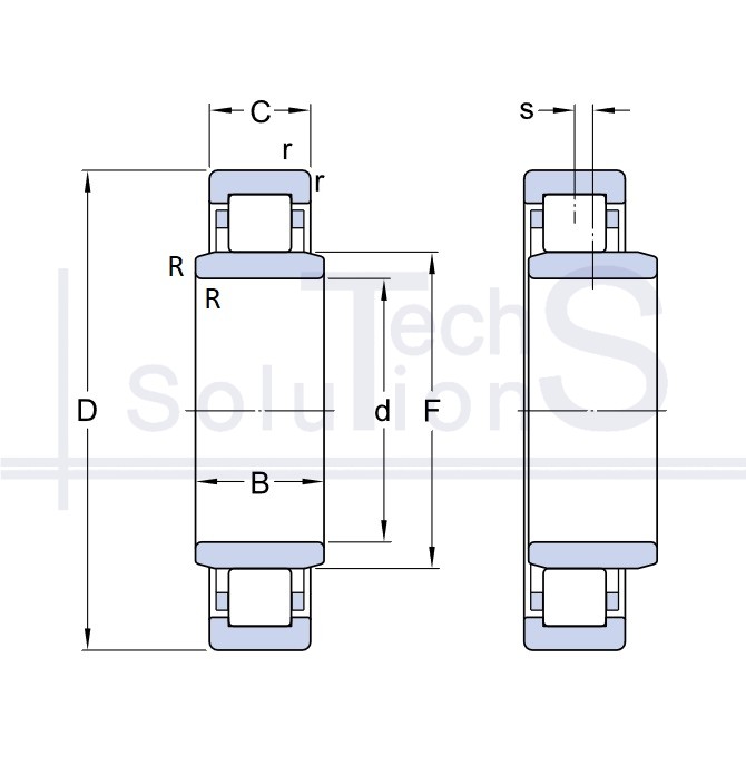 Łożysko walcowe poprzeczne NUB 215 ECJ SKF 75×130×31 mm