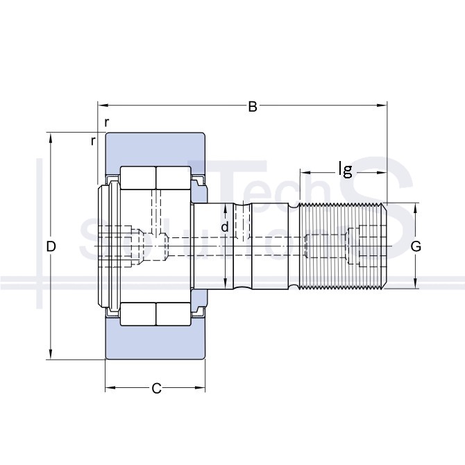 Rolka nośna NUKR 40 A SKF 18×40×58 mm