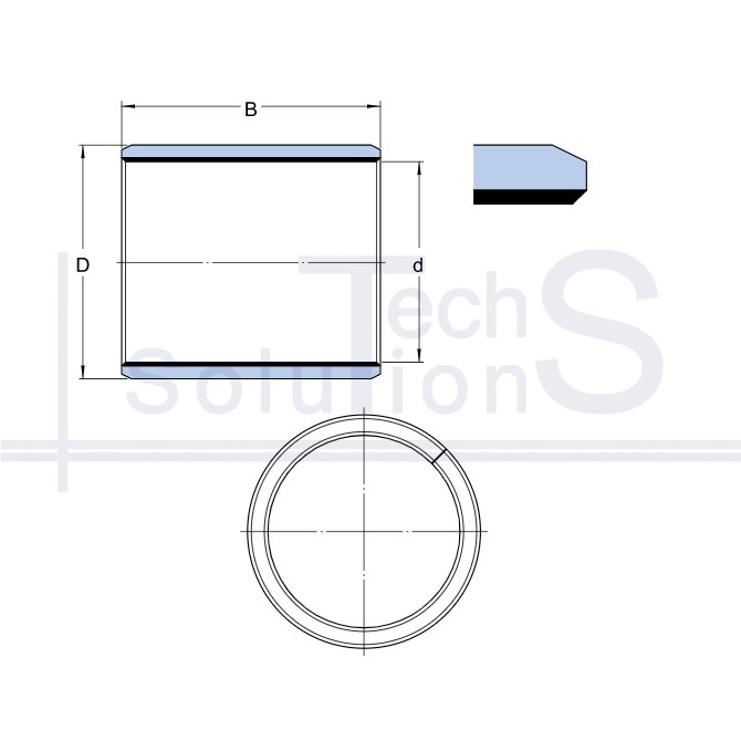 Tuleja ślizgowa PCM 121415 E SKF 12×14×15 mm
