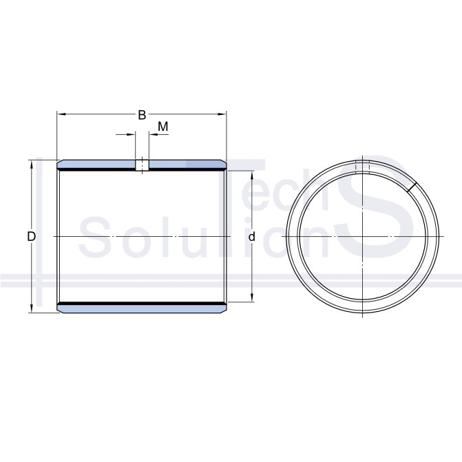 Tuleja ślizgowa PCM 606525 M SKF 60×65×25 mm