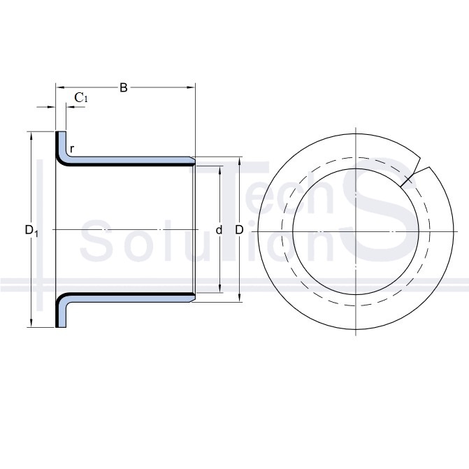 Tuleja ślizgowa PCMF 101207 E SKF 10×12×7 mm