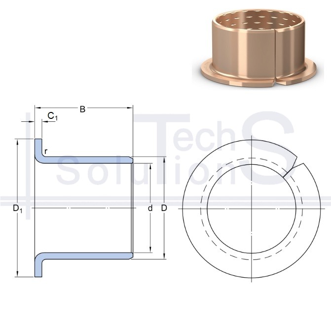 Tuleja ślizgowa PRMF 303420 SKF 30×34×20 mm
