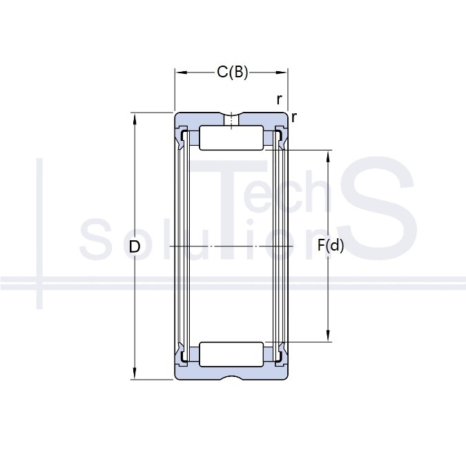 Needle radial bearing RNA 4901 2RS SKF 16×24×13 mm