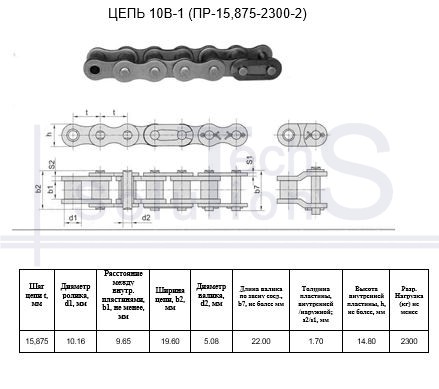 Łańcuch rolkowy 10B-1 X 5M (315L) CT chain skok 15,875 mm