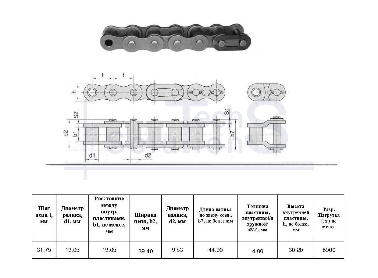 Łańcuch rolkowy 20A-1 X 5M (157L +1CL) CT chain skok 31,75 mm