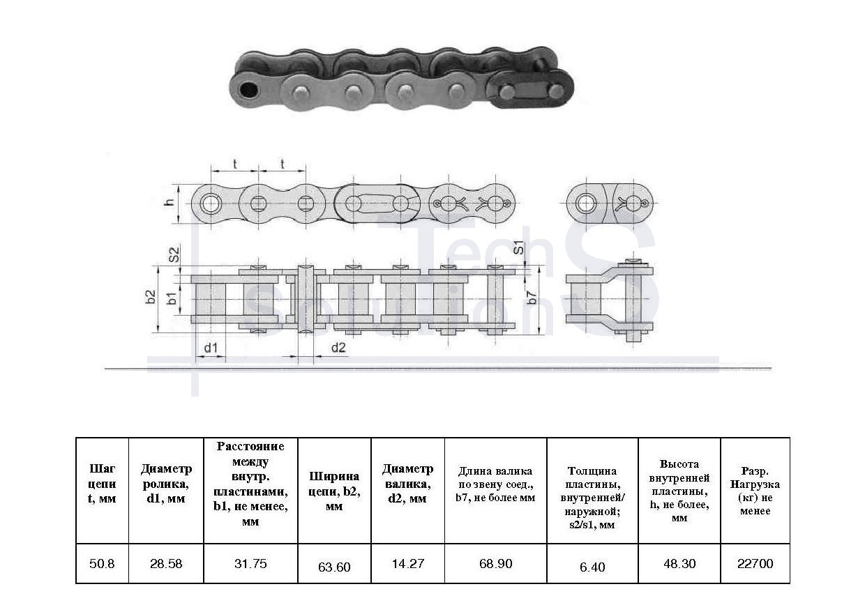 Łańcuch rolkowy 32A-1 X 5M (99L+1CL) CT chain skok 50,8 mm
