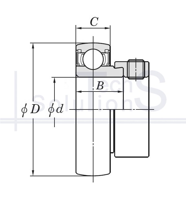 Pillow block bearing SA 206 CT 30×62×23 mm