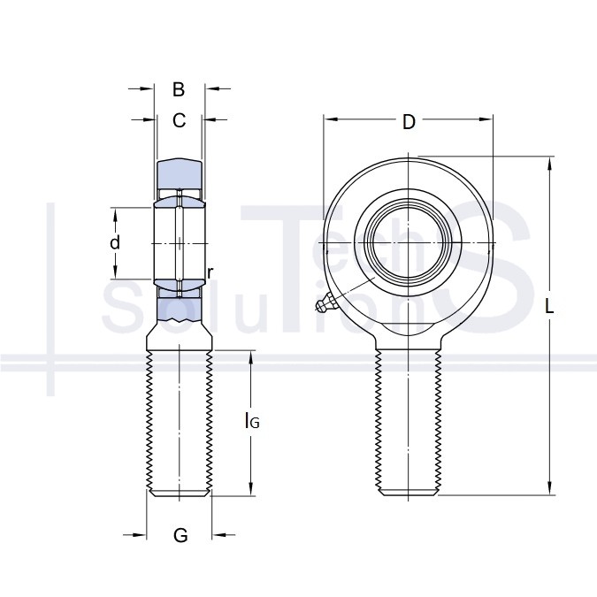 Głowica przegubowa SA 25 ES SKF 25×65×20 mm