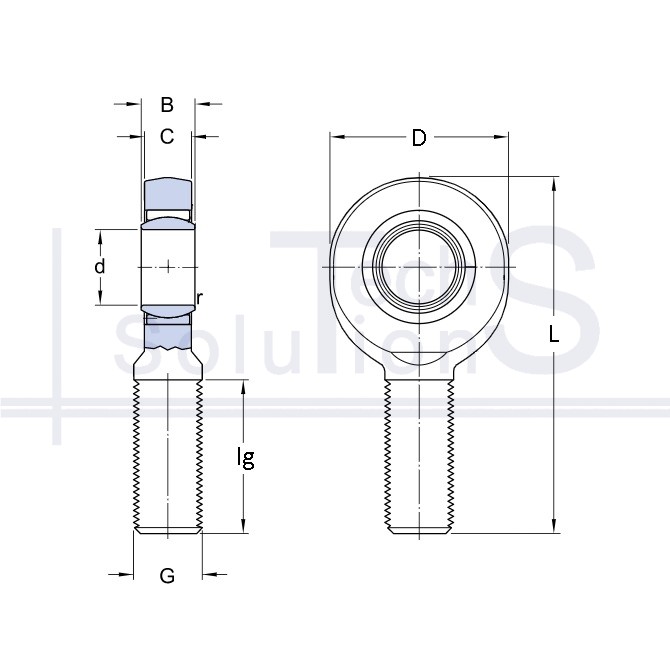 Głowica przegubowa SAL 10 E SKF 10×30×9 mm
