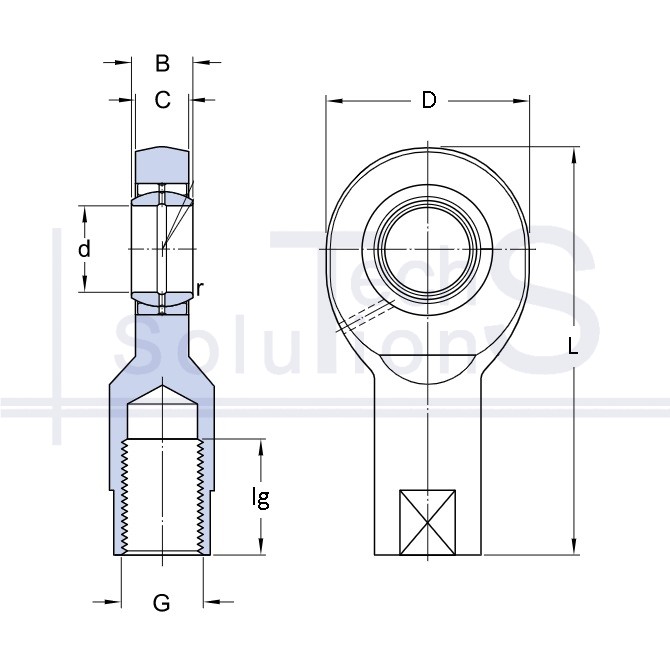 Rod end SI 30 ES SKF 30×75×22 mm
