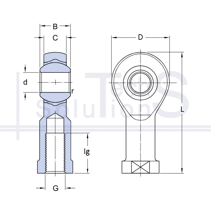 Rod end SIKB 6 F SKF 6×21×9 mm