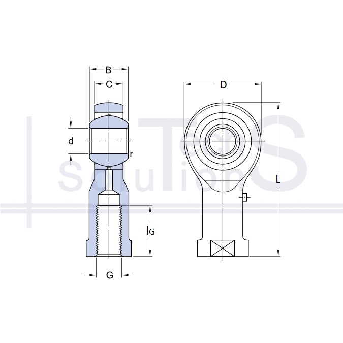 Głowica przegubowa SILKAC 20 M SKF 20×51×25 mm