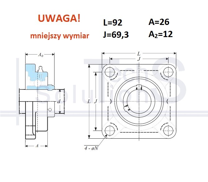 Łożysko UCF 205 SLIM CT