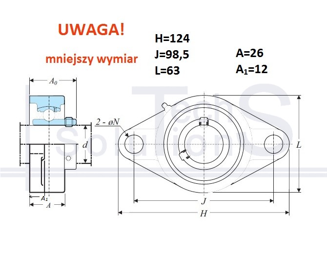 Bearing UCFL 205 SLIM CT