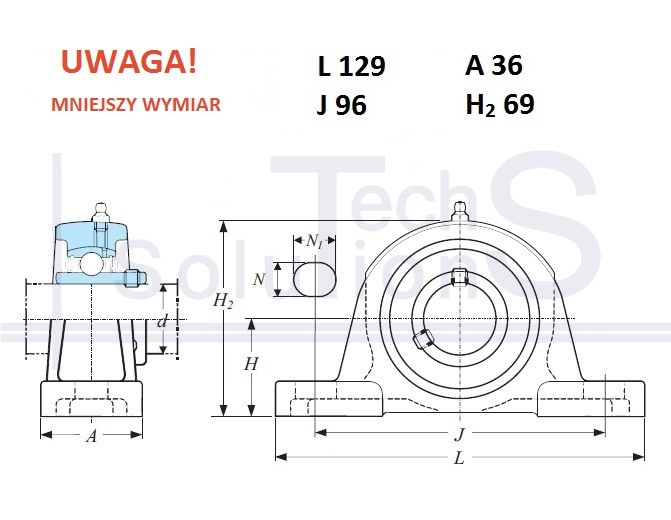 Łożysko UCP 205 SLIM CT