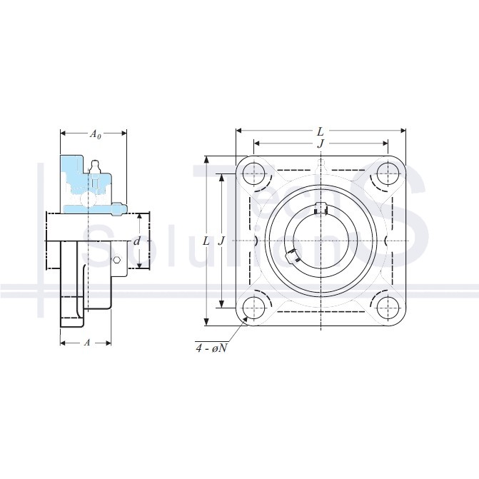 Zespół łożyskowy kołnierzowy UCF 310 CT Ø50 mm