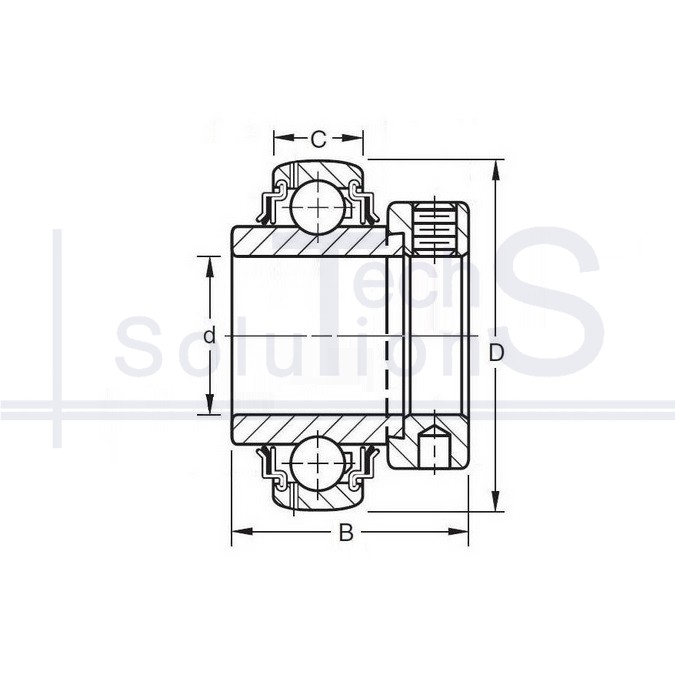 Łożysko z obudową UEL 204 NTE 20×47×34 mm