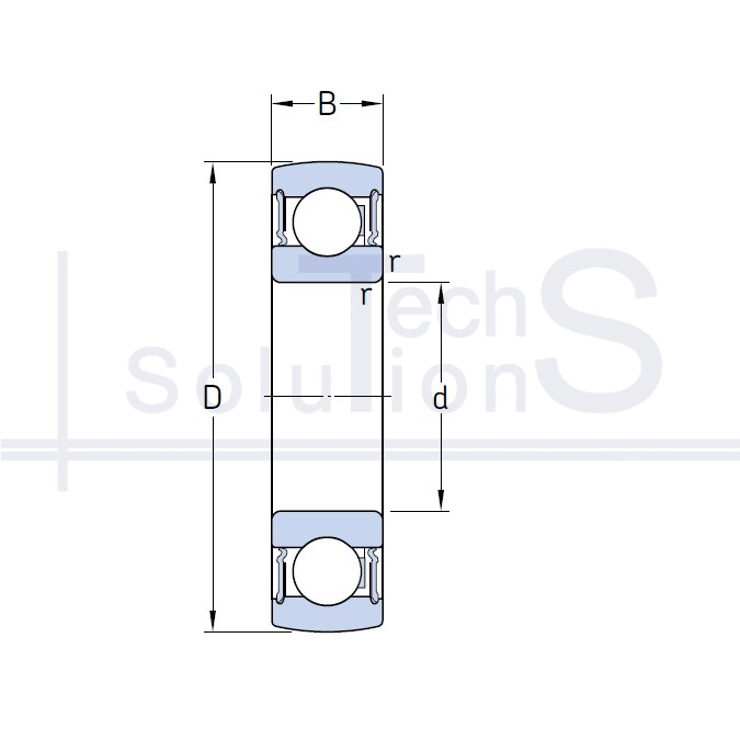 Łożysko kulkowe poprzeczne W 6202 2RS2/C3GFG SKF 15×35×11 mm