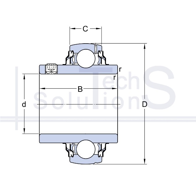 Łożysko w obudowie YAR 210 2RF SKF 50×90×51,6 mm