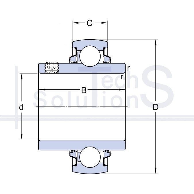 Łożysko w obudowie YARAG 210 SKF 50×90×51,6 mm