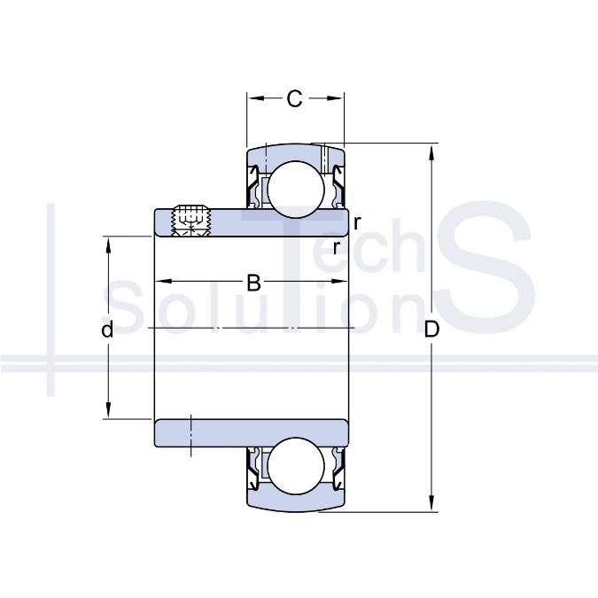 Housing bearing YAT 204 SKF 20×47×25.5 mm