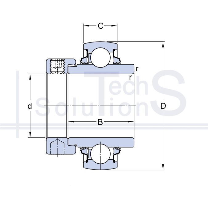 Housed bearing YELAG 208 SKF 40×80×42.8 mm