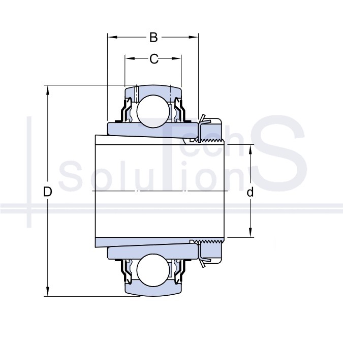 Łożysko w obudowie YSA 207 2FK SKF 30×72×30,5 mm