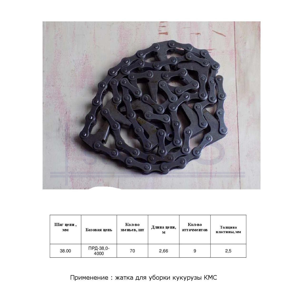 Łańcuch palcowy ZGS38-4000-CPG/8L X 70L CT chain skok 38 mm