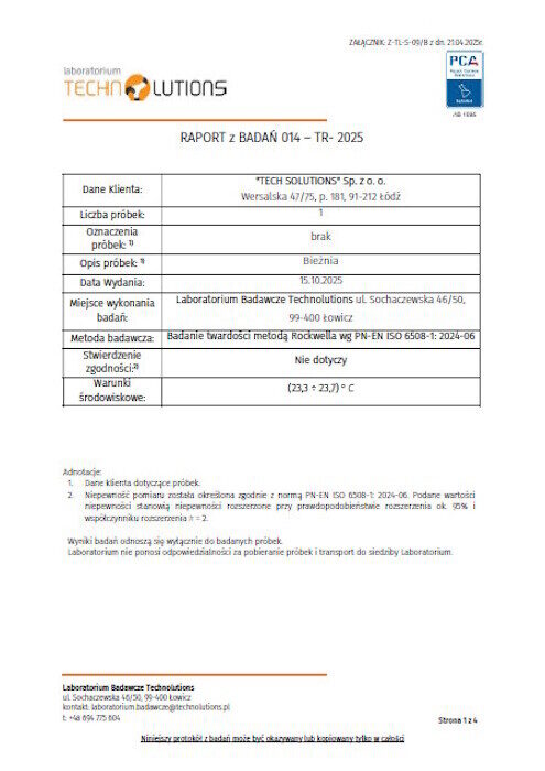 Raport z badań 014 &ndash; TR-2025